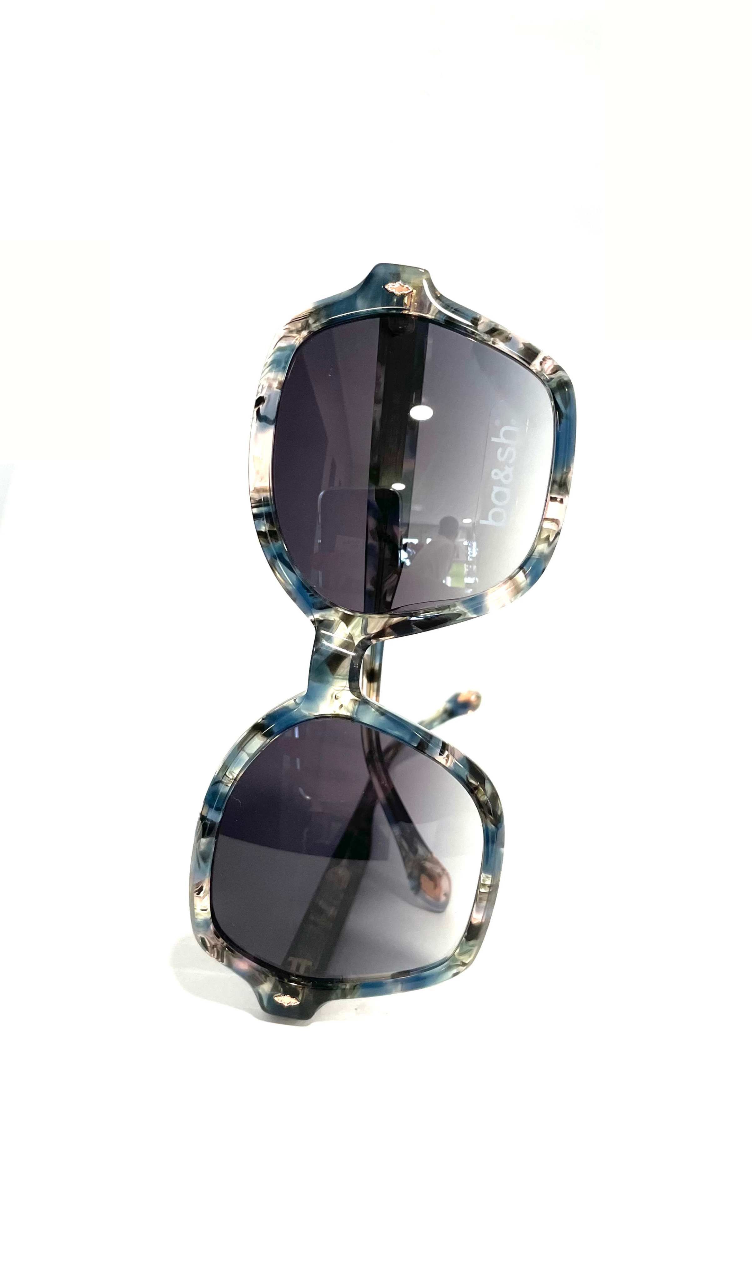 Lunettes de soleil Ba&sh motifs bleus/verts